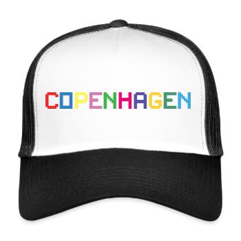 Copenhagen Denmark - Trucker Cap - Weiß/Schwarz - Vorne
