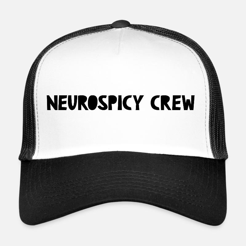 Neurospicy Schwarz - Trucker Cap - Weiß/Schwarz