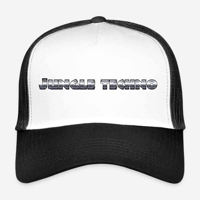 Vivid Jungle Techno Print Trucker Cap