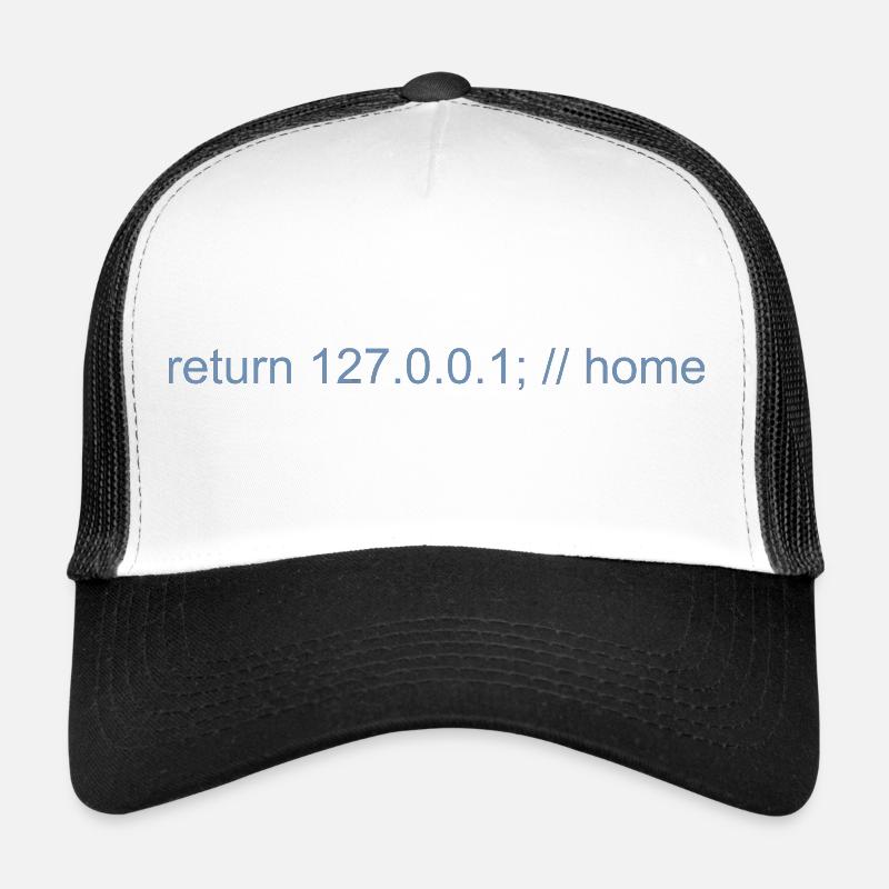 Programmierer Nerd IT Witz Developer Zuhause - Trucker Cap - Weiß/Schwarz