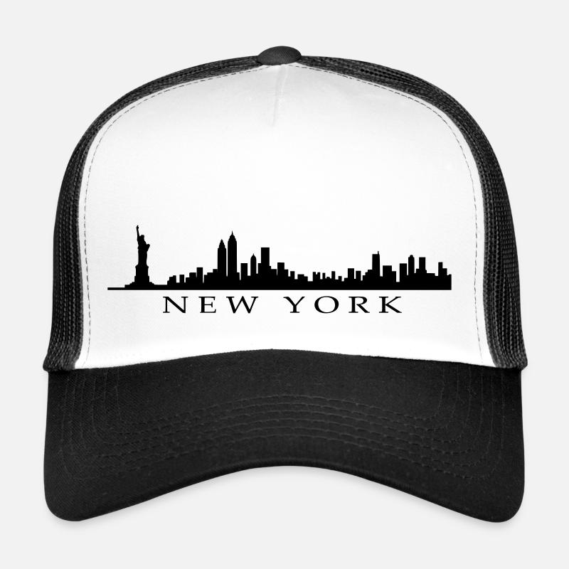New York - Trucker Cap - Weiß/Schwarz
