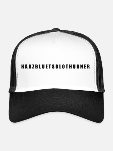 Härzbluetsolothurn Canton de Soleure - Casquette trucker  - blanc/noir - Devant