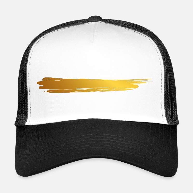Farbe Klecks Spritzer Maler Geschenk Gold Streifen Trucker Cap