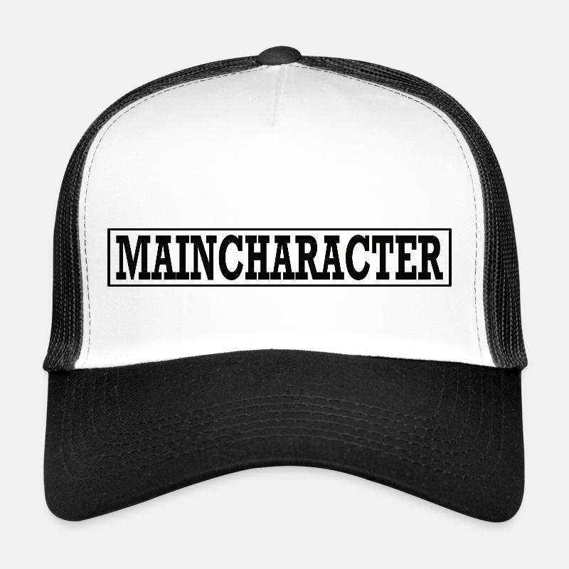 MAIN CHARACTER - Trucker Cap - Weiß/Schwarz