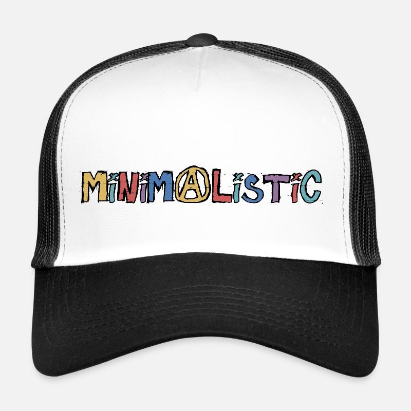 Minimalistisch - Trucker Cap - Weiß/Schwarz