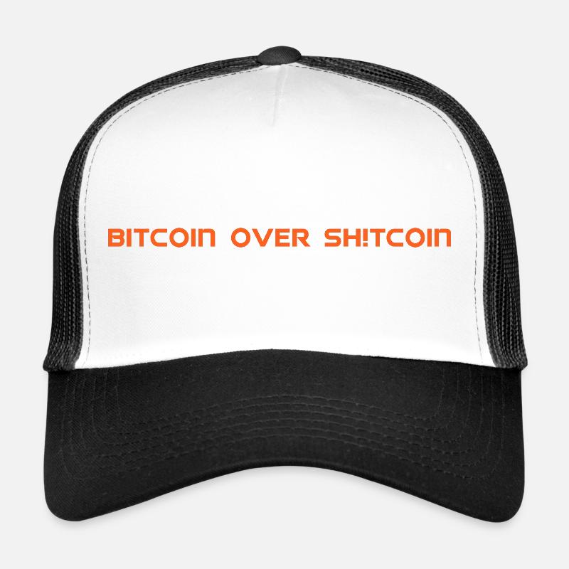 Bitcoin over Sh!tcoin - Trucker Cap - Weiß/Schwarz