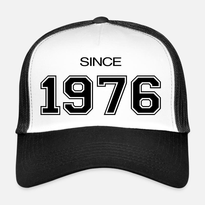 Geburtstagsgeschenk 1976 - Trucker Cap - Weiß/Schwarz