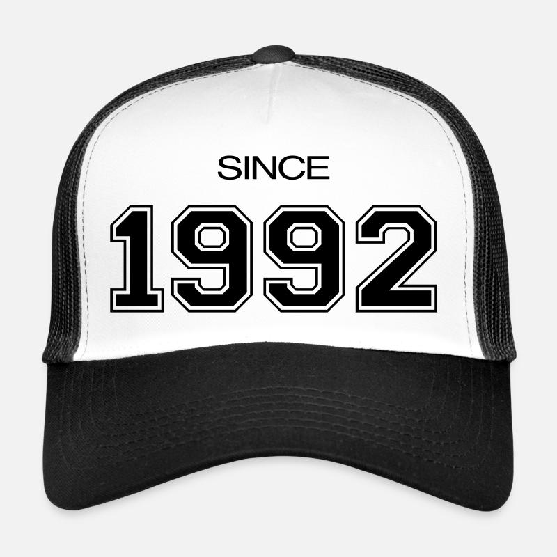 Geburtstagsgeschenk 1992 - Trucker Cap - Weiß/Schwarz
