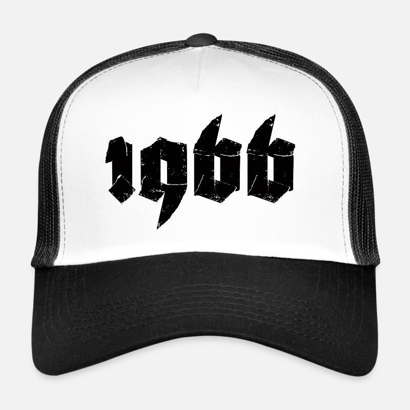 1966 - Casquette trucker  - blanc/noir
