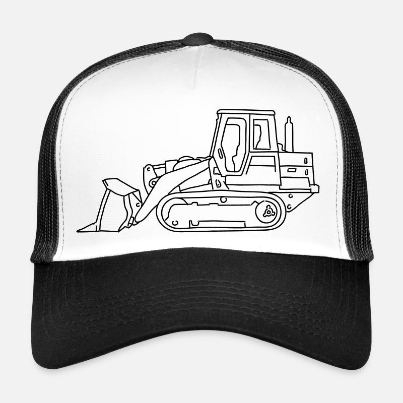 Bulldozer (Planierraube) - Trucker Cap - Weiß/Schwarz