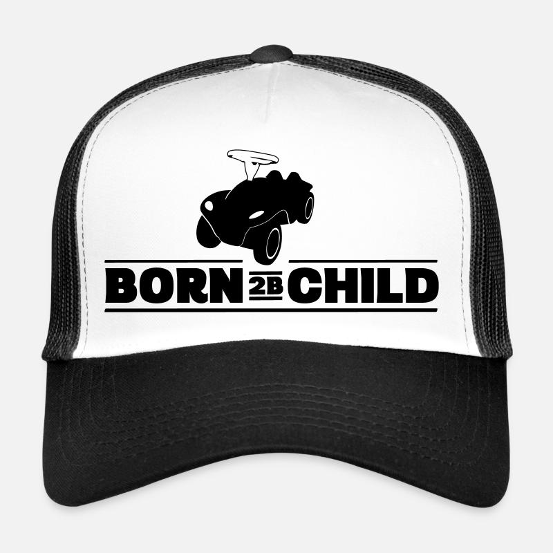 Born 2B Child - Bobbycar - Trucker Cap - Weiß/Schwarz