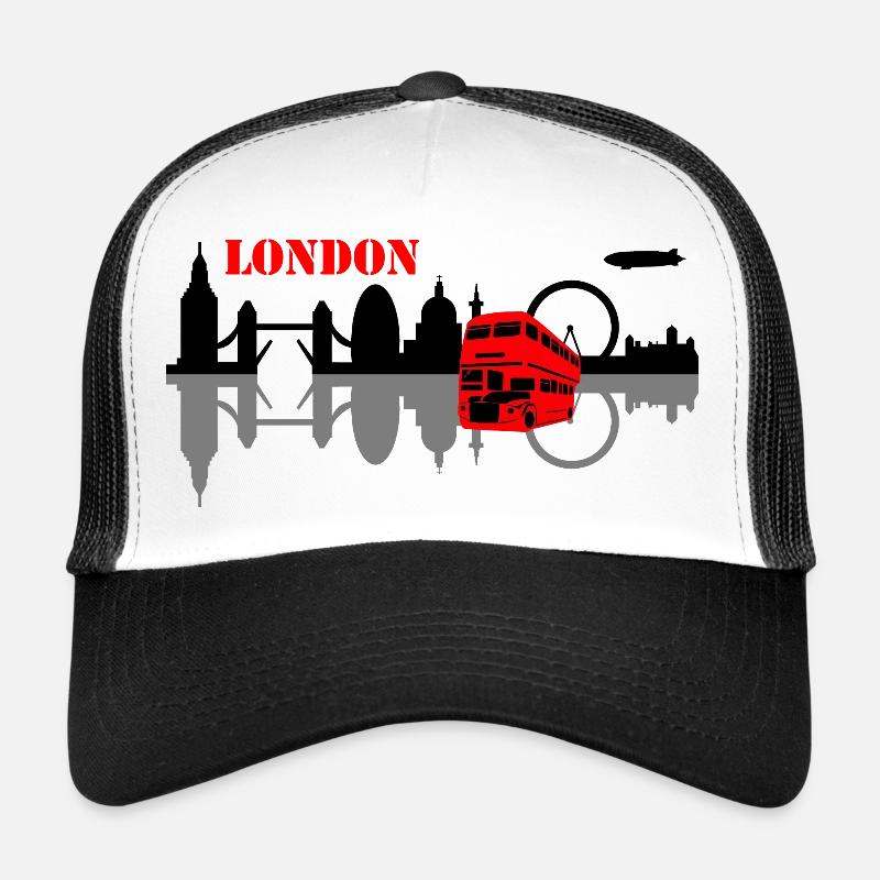 london skyline - Trucker Cap - Weiß/Schwarz