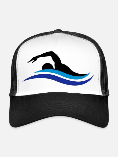 flotteur - Casquette trucker  - blanc/noir - Devant