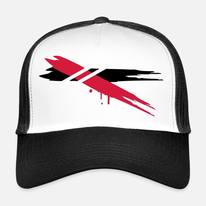 zwei Farbstreifen mit Querstreifen Trucker Cap