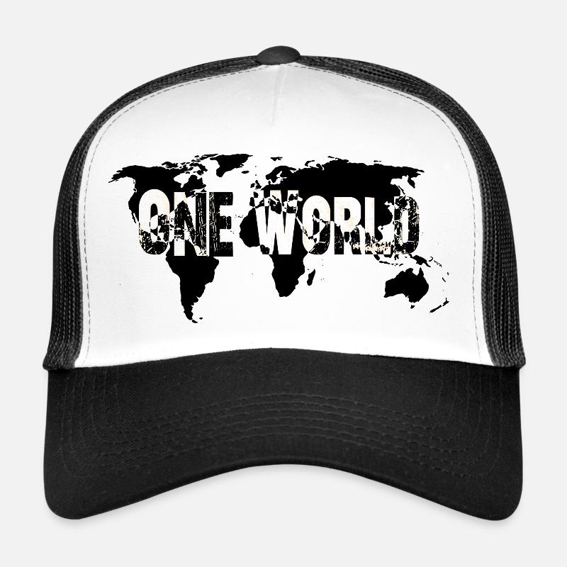One World -White Trucker Cap