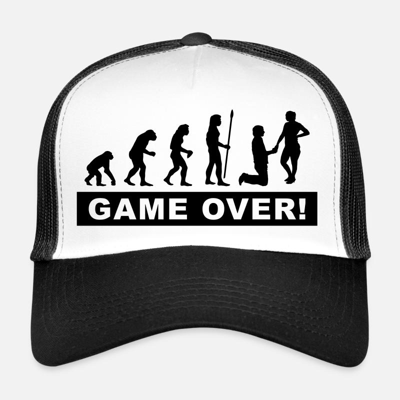 evolution_wedding - Trucker Cap - Weiß/Schwarz
