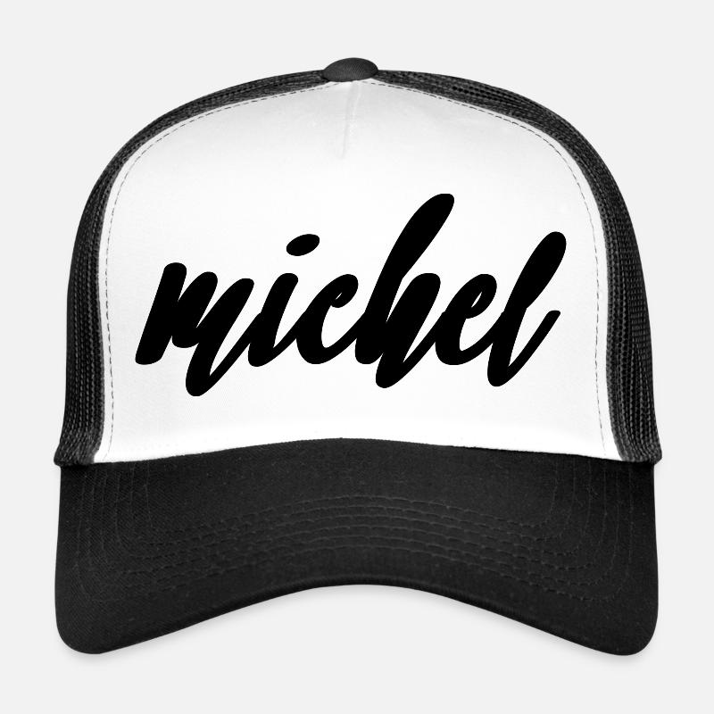 michel - Casquette trucker  - blanc/noir