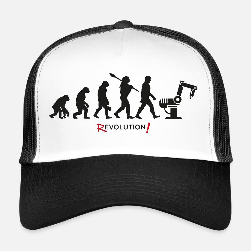 Evolution Revolution Android Roboter Trucker Cap