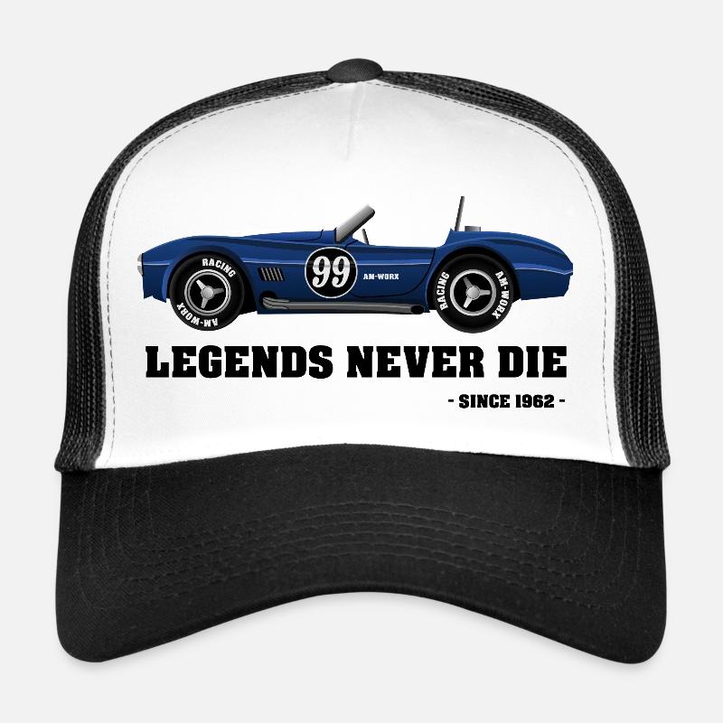 Legends Never Die – Classic Racer 1962 - Trucker Cap - white/black