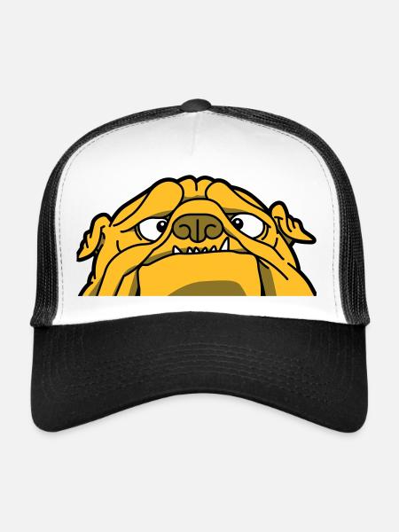An English Bulldog - Trucker Cap - white/black - Front