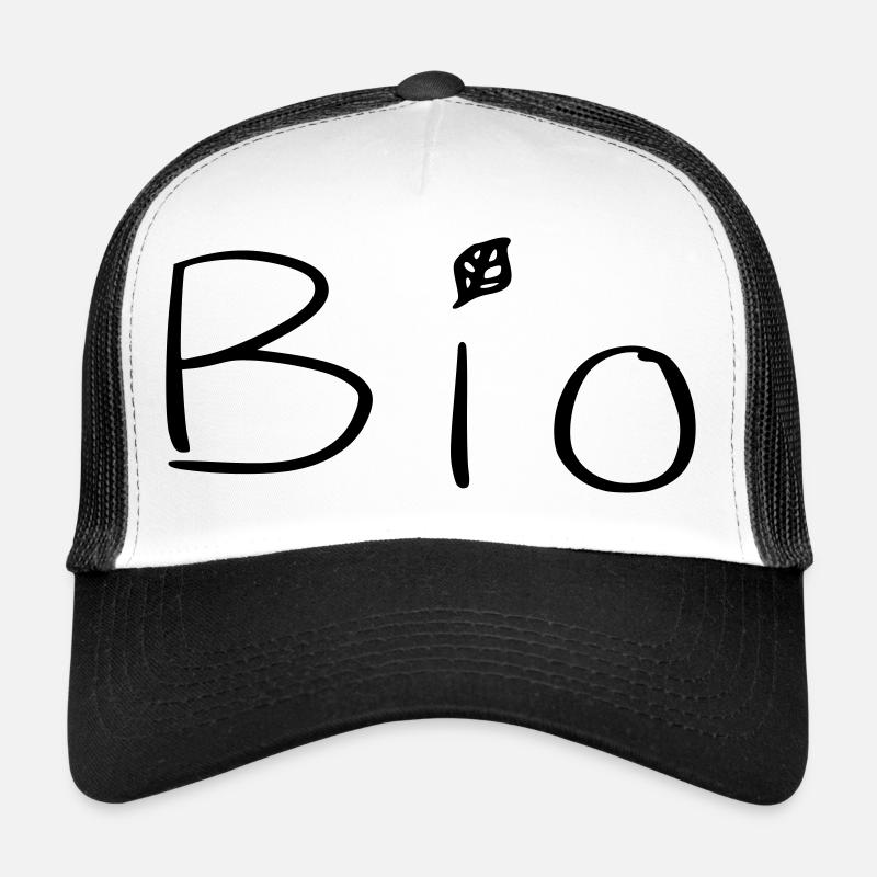 Bio - Casquette trucker - blanc/noir