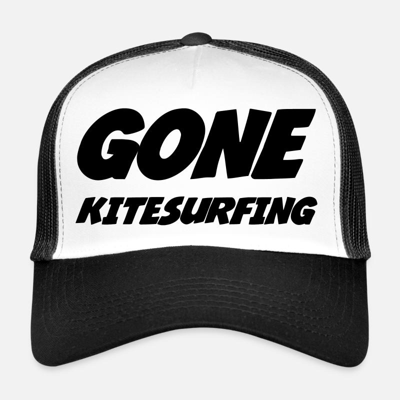 Kitesurfen / Kitesurfer / Kiteboarden / Kitesurf - Trucker Cap - Weiß/Schwarz