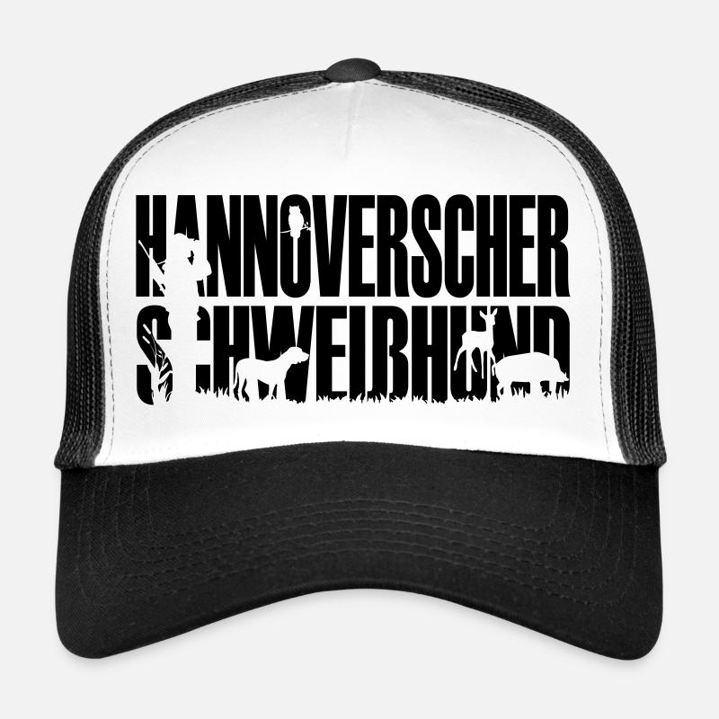 Jagdhund Hannoverscher Schweißhund - Trucker Cap - Weiß/Schwarz