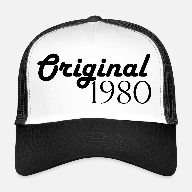 1980 - Trucker Cap - Weiß/Schwarz