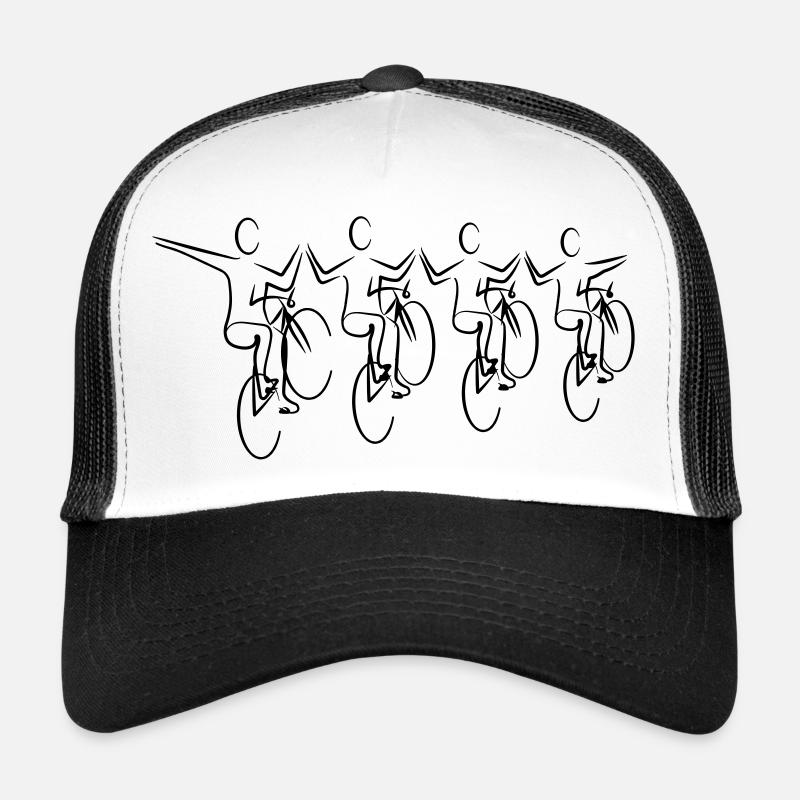 4er Kunstradsport 003 - Trucker Cap - Weiß/Schwarz