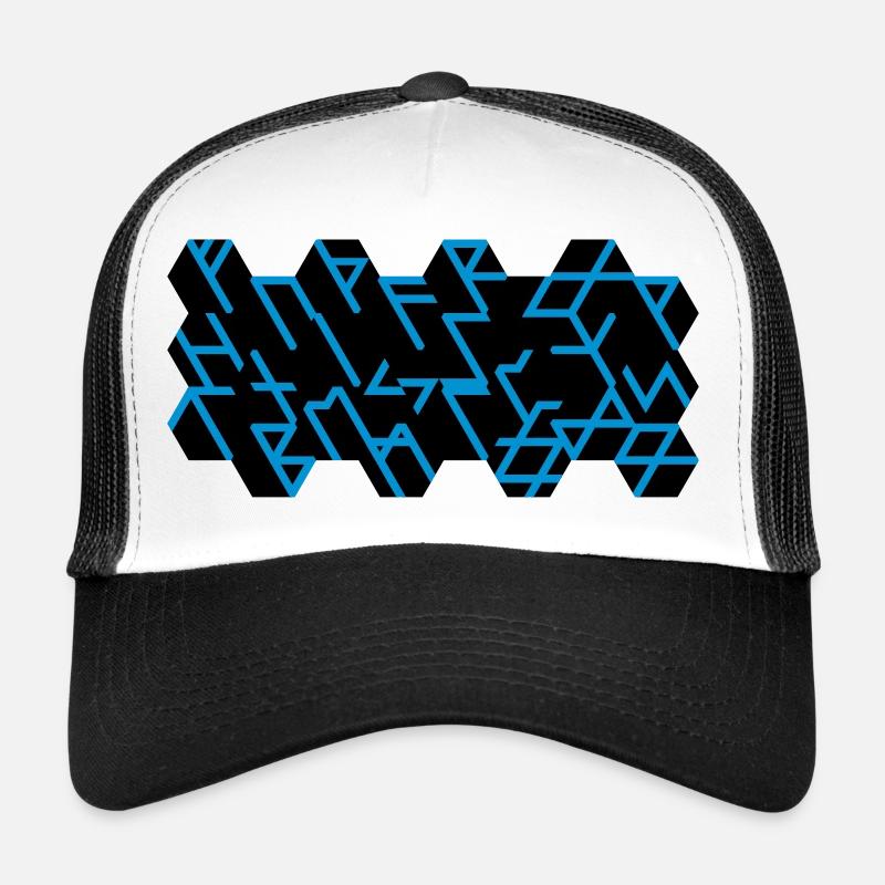Quantum Runes Futhark 0 ©, linéaire, cellules,2-colorées Casquette trucker 