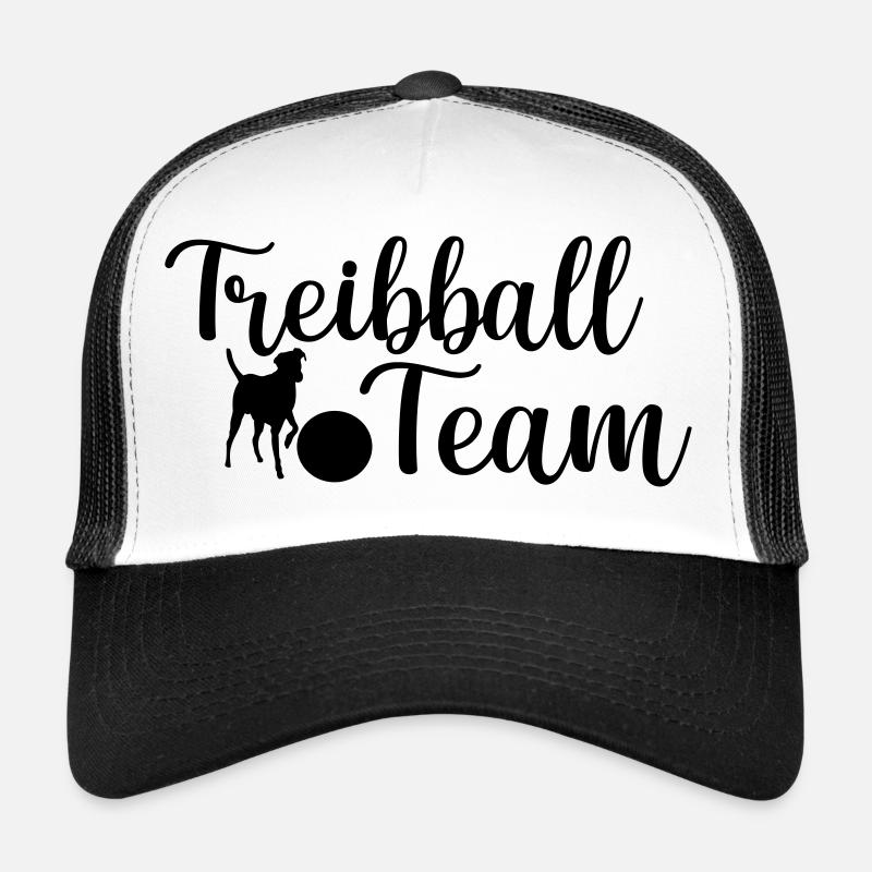 Treibball Hundesport Design - Trucker Cap - Weiß/Schwarz