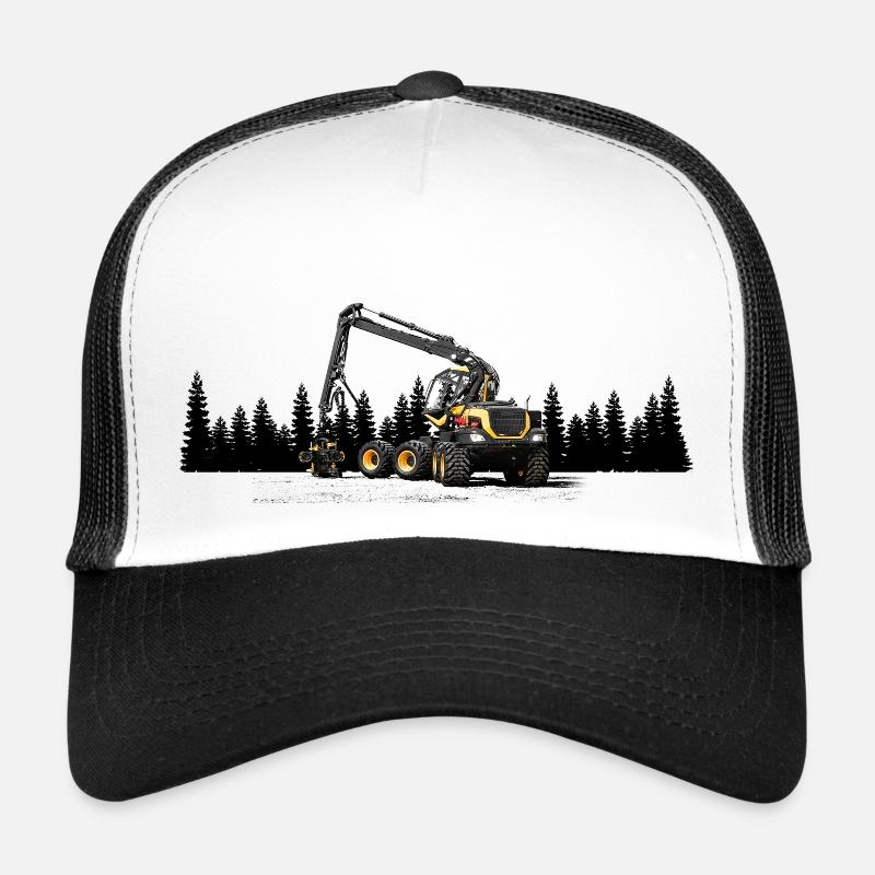 Machine forestière Hervester - Casquette trucker  - blanc/noir