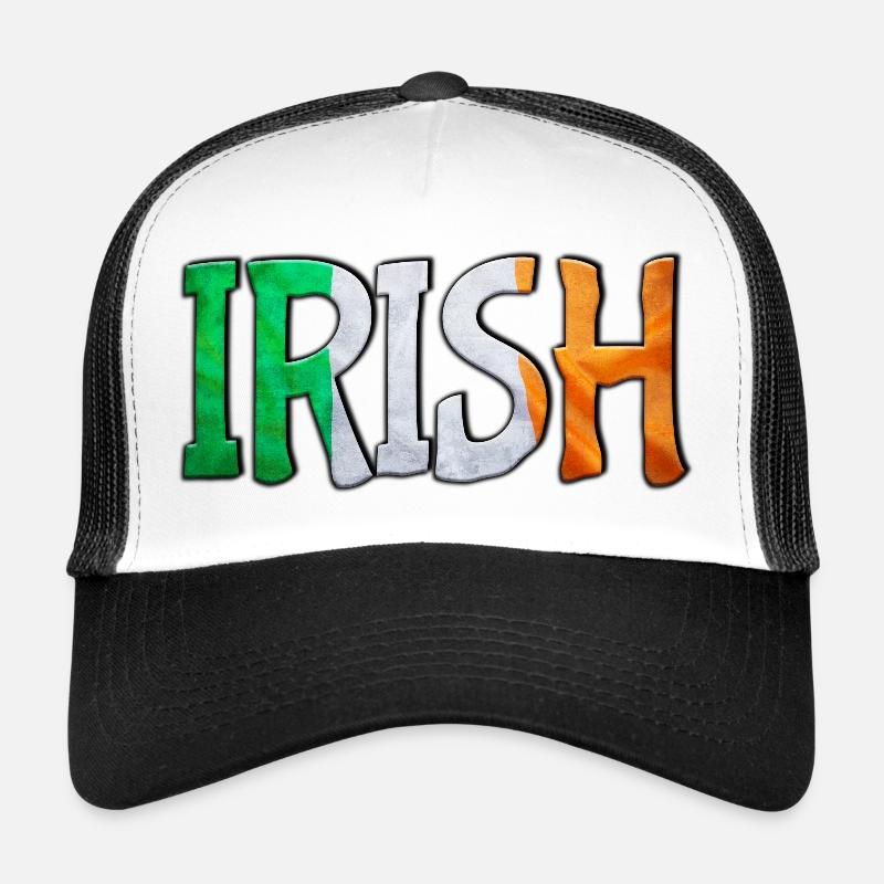 Irish Flag Letters Patchwork Trucker Cap