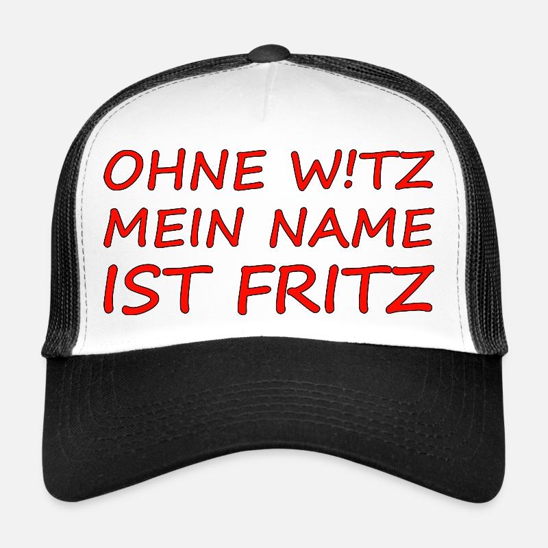 Fritz ohne Witz - Trucker Cap - Weiß/Schwarz