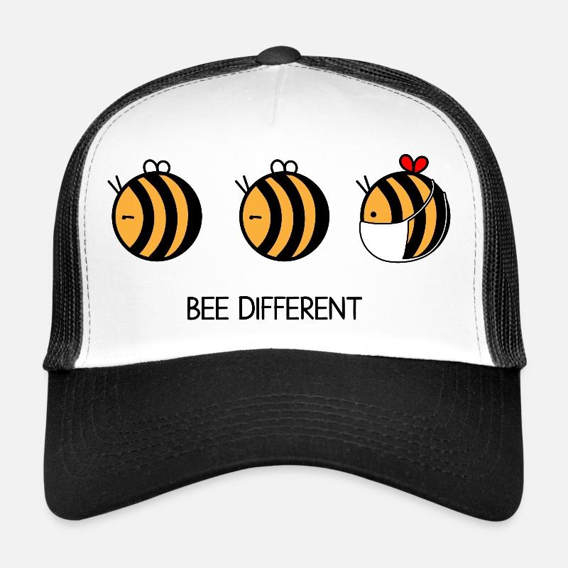 Bee Different idée de miel - Casquette trucker  - blanc/noir