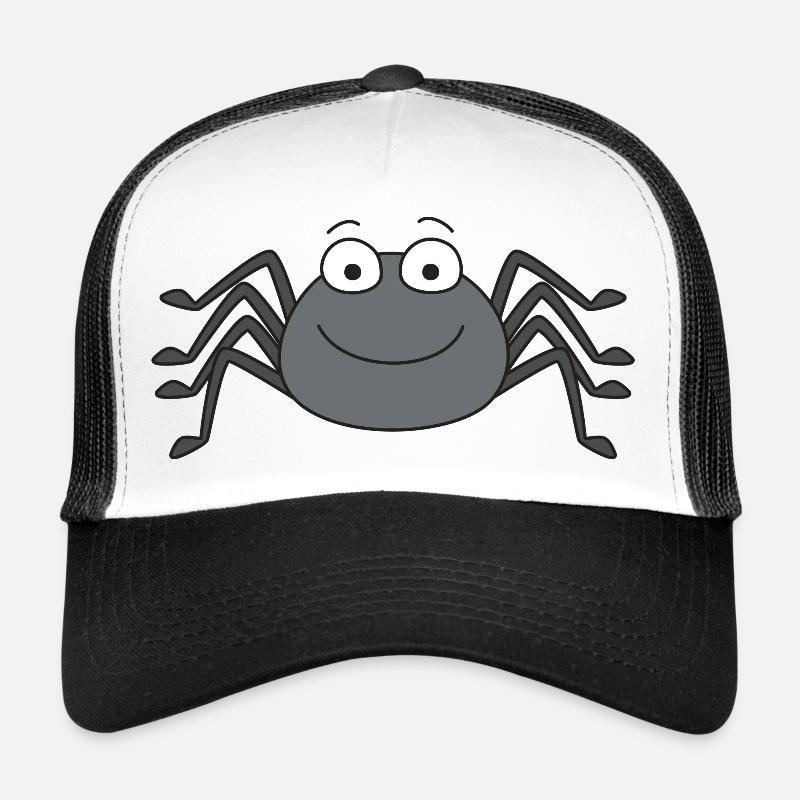 Spinne - Trucker Cap - Weiß/Schwarz