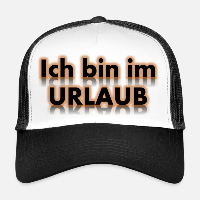 Ich habe endlich Urlaub - Trucker Cap - Weiß/Schwarz