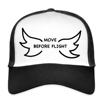 iYpsilon MOVE BEFORE FLIGHT - Trucker Cap - Weiß/Schwarz - Vorne