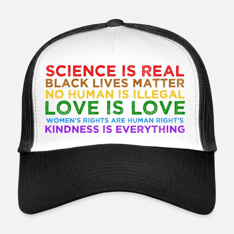 Wissenschaft ist echte Black Lives Matter - Trucker Cap - Weiß/Schwarz