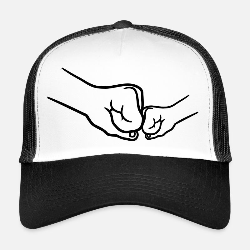 Kind 2 Fäuste - Trucker Cap - Weiß/Schwarz