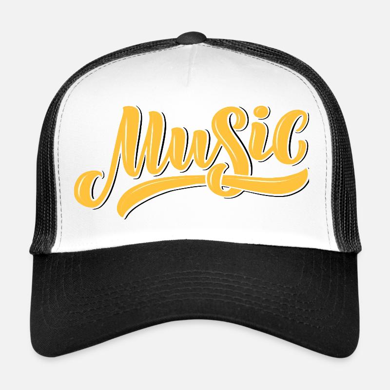 Conception musicale illustrative avec des tons chauds Casquette trucker 