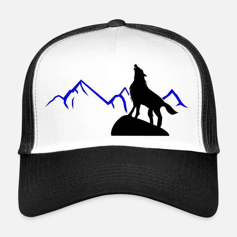 Wolf Cry Mountains Trucker Cap