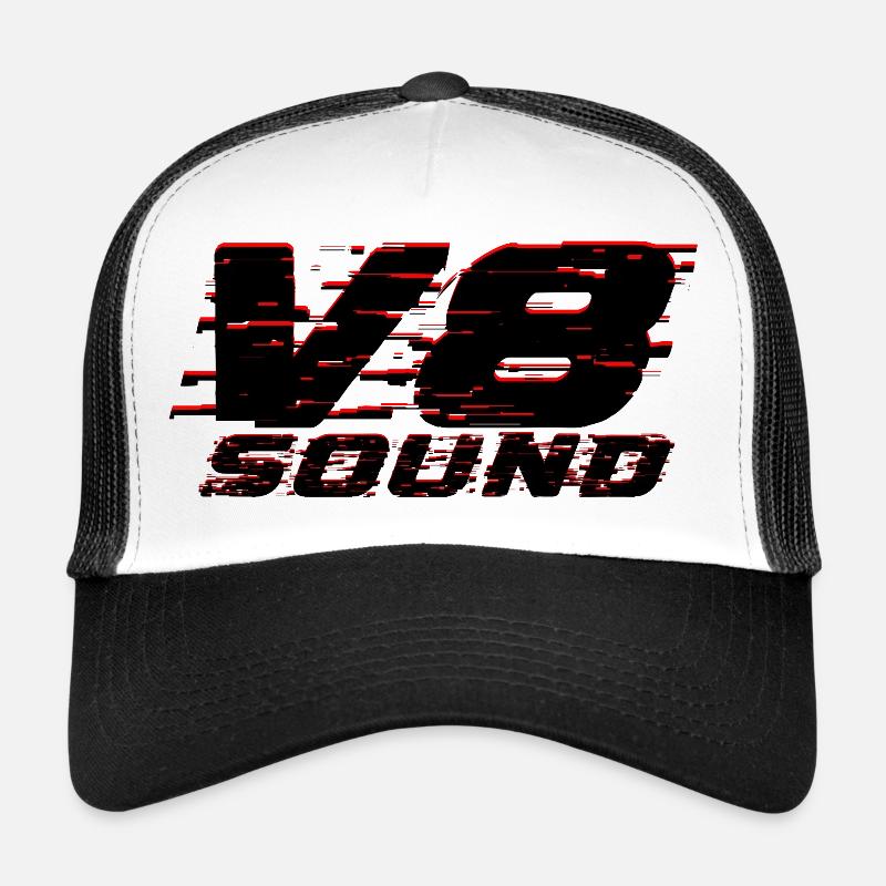 V8 - Trucker Cap - Weiß/Schwarz
