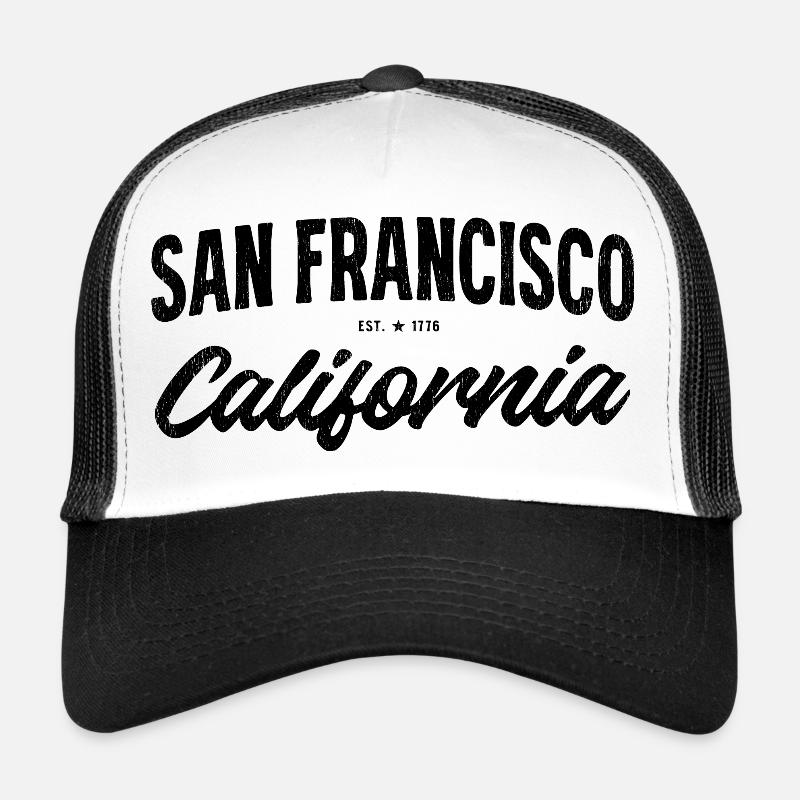 San Francisco - Trucker Cap - Weiß/Schwarz
