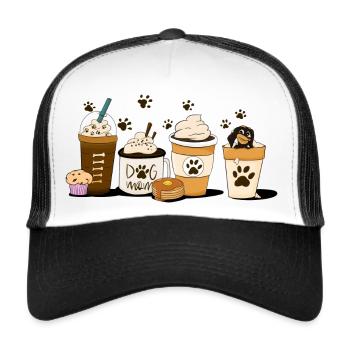 Coffee time - Casquette trucker  - blanc/noir - Devant