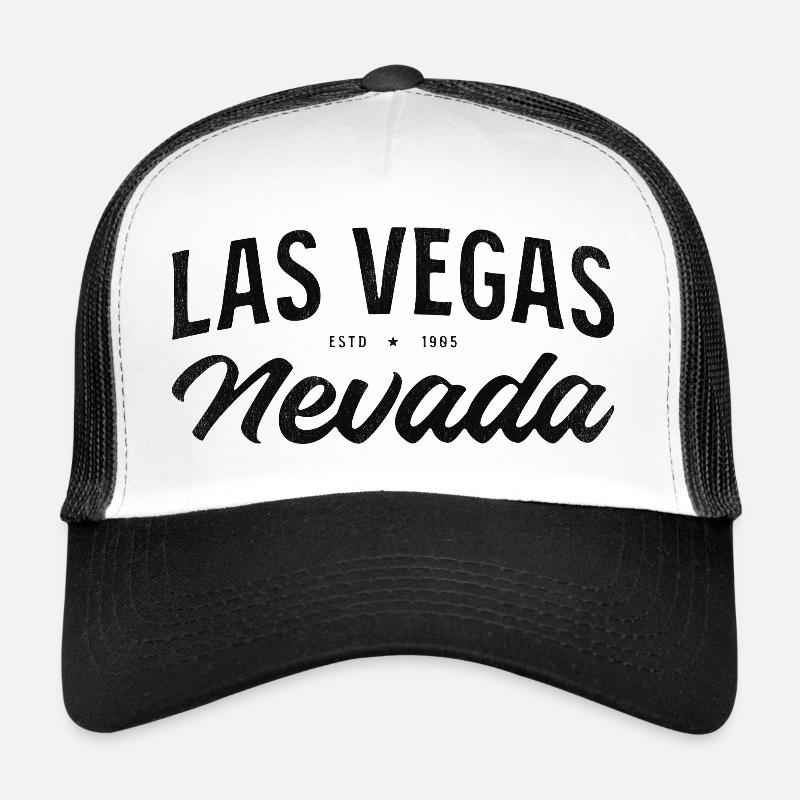 Las Vegas Nevada Estd 1985 Script - Trucker Cap - white/black