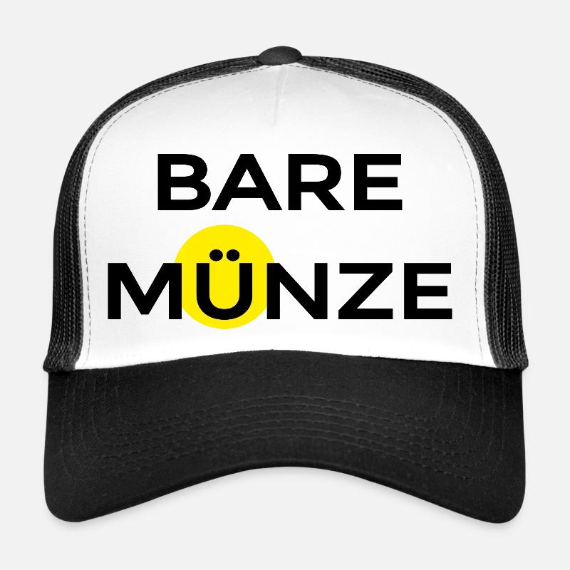 bare Münze - Trucker Cap - Weiß/Schwarz