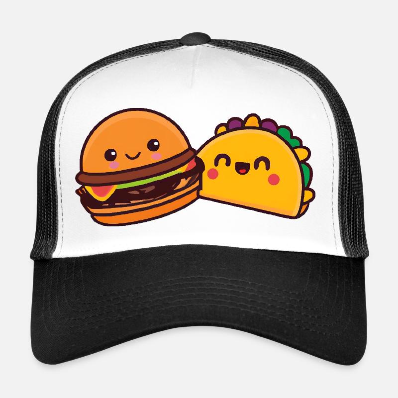 Burger und Döner - Trucker Cap - Weiß/Schwarz