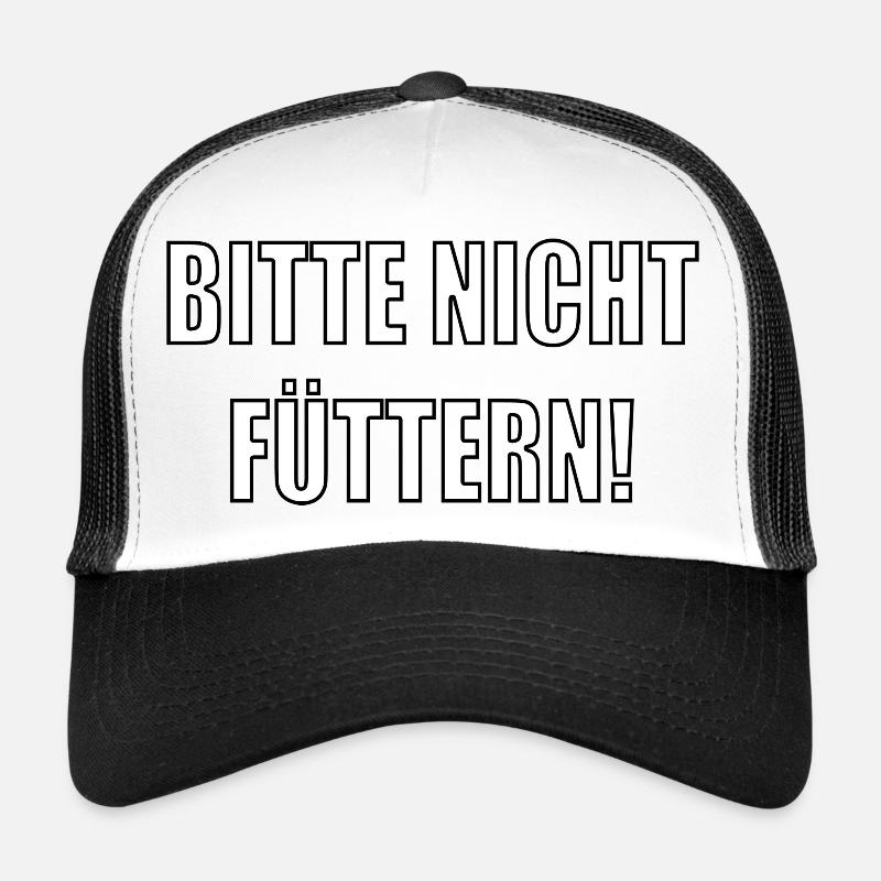 Bitte nicht füttern - Trucker Cap - Weiß/Schwarz