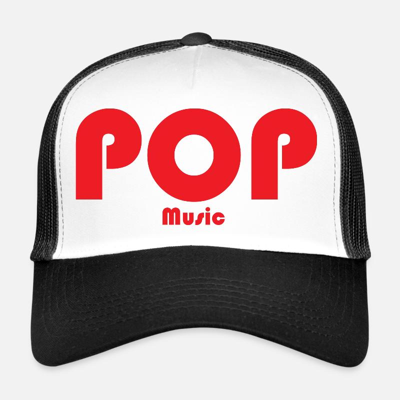 Rotes Retro POP Musikdesign Trucker Cap